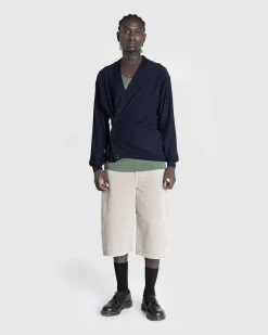 Afslappet Twisted Cardigan Dark Navy