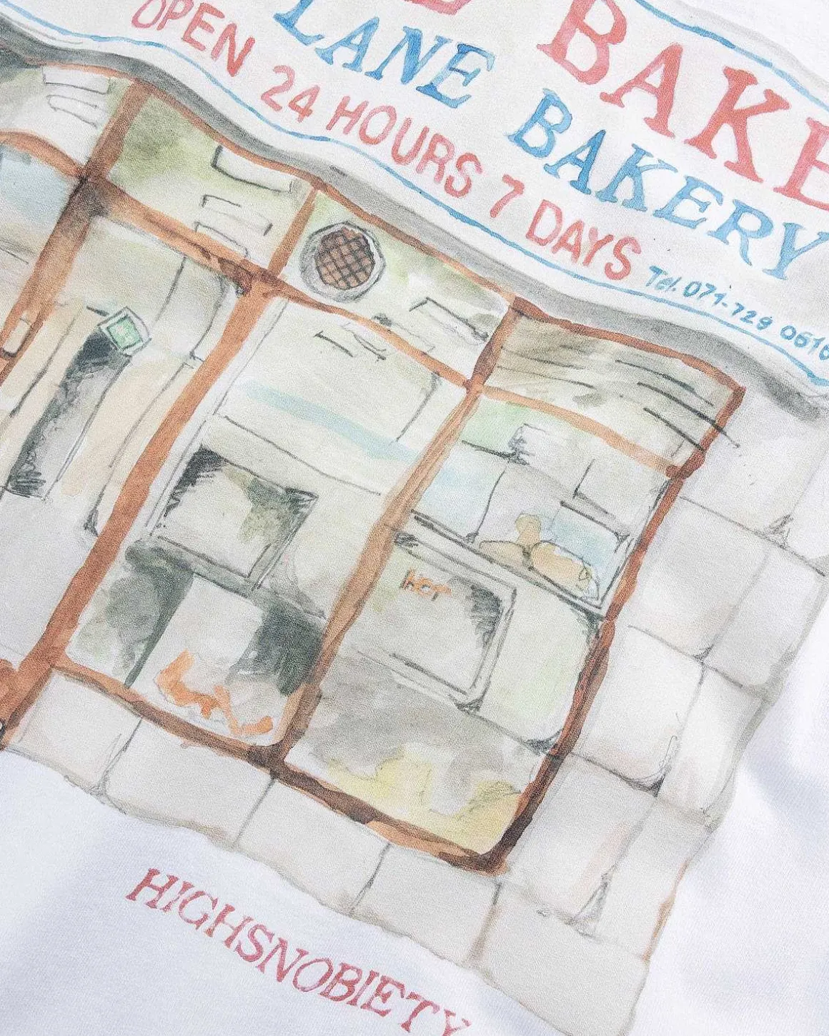 Akvarel Langaermet T-Shirt Hvid