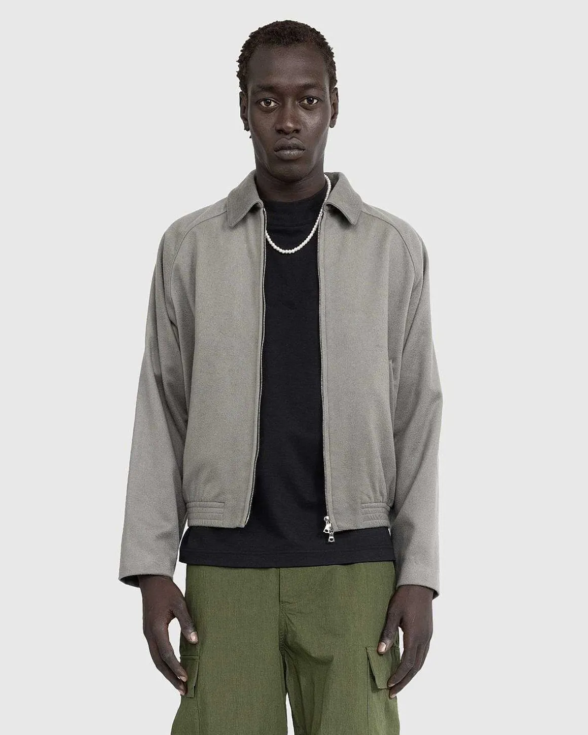 Alain Cashmere Blouson Weimaraner Gra