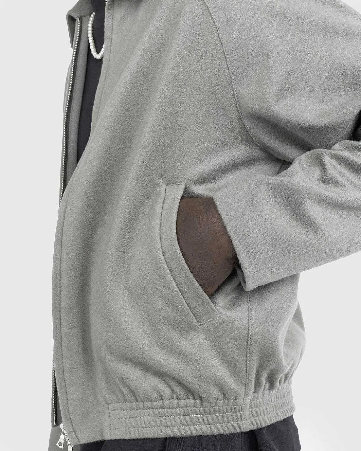 Alain Cashmere Blouson Weimaraner Gra