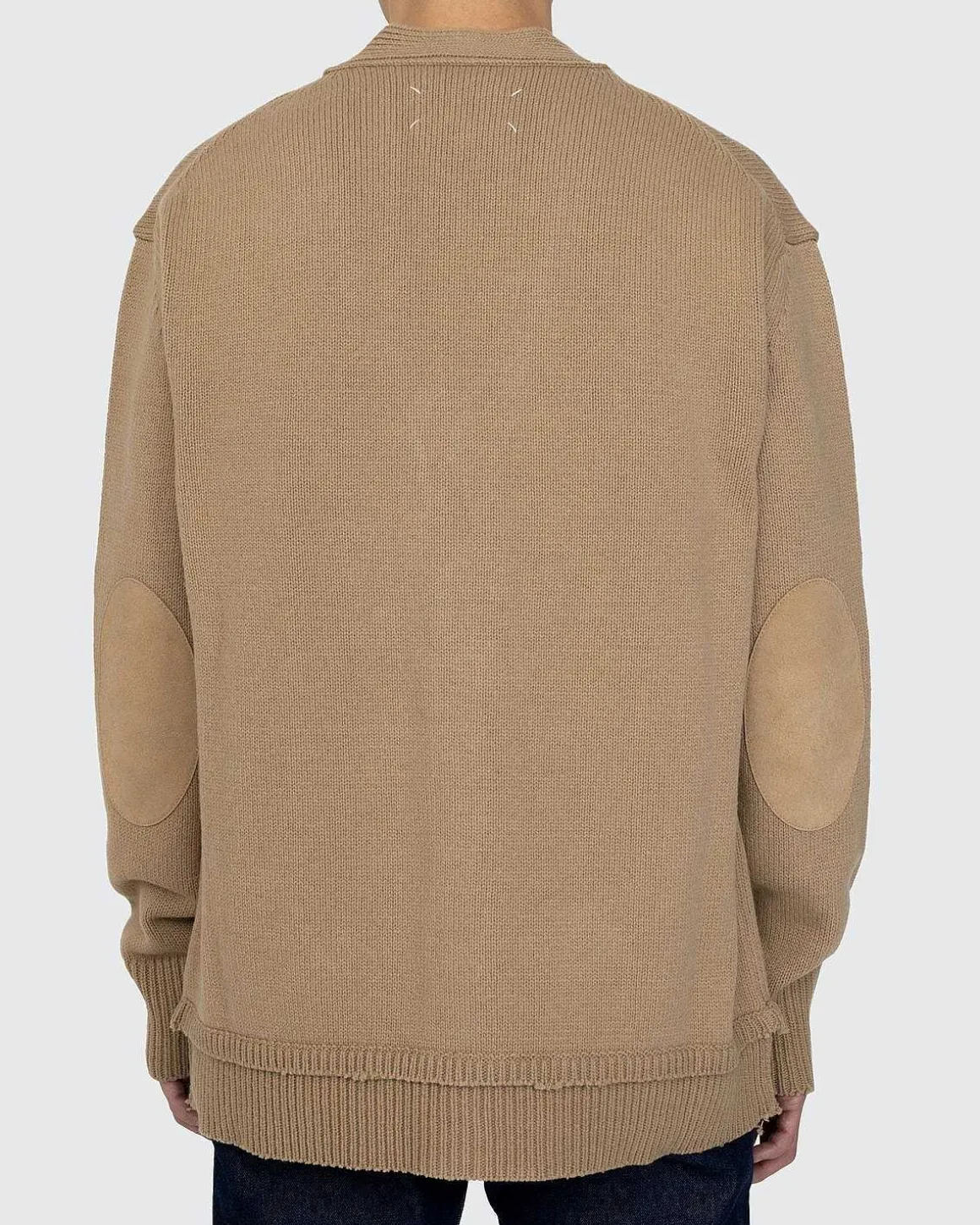 Albue Patch Cardigan Beige