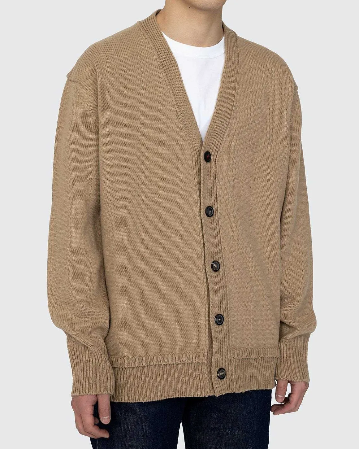 Albue Patch Cardigan Beige