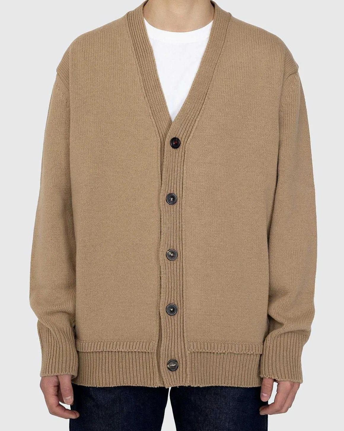 Albue Patch Cardigan Beige