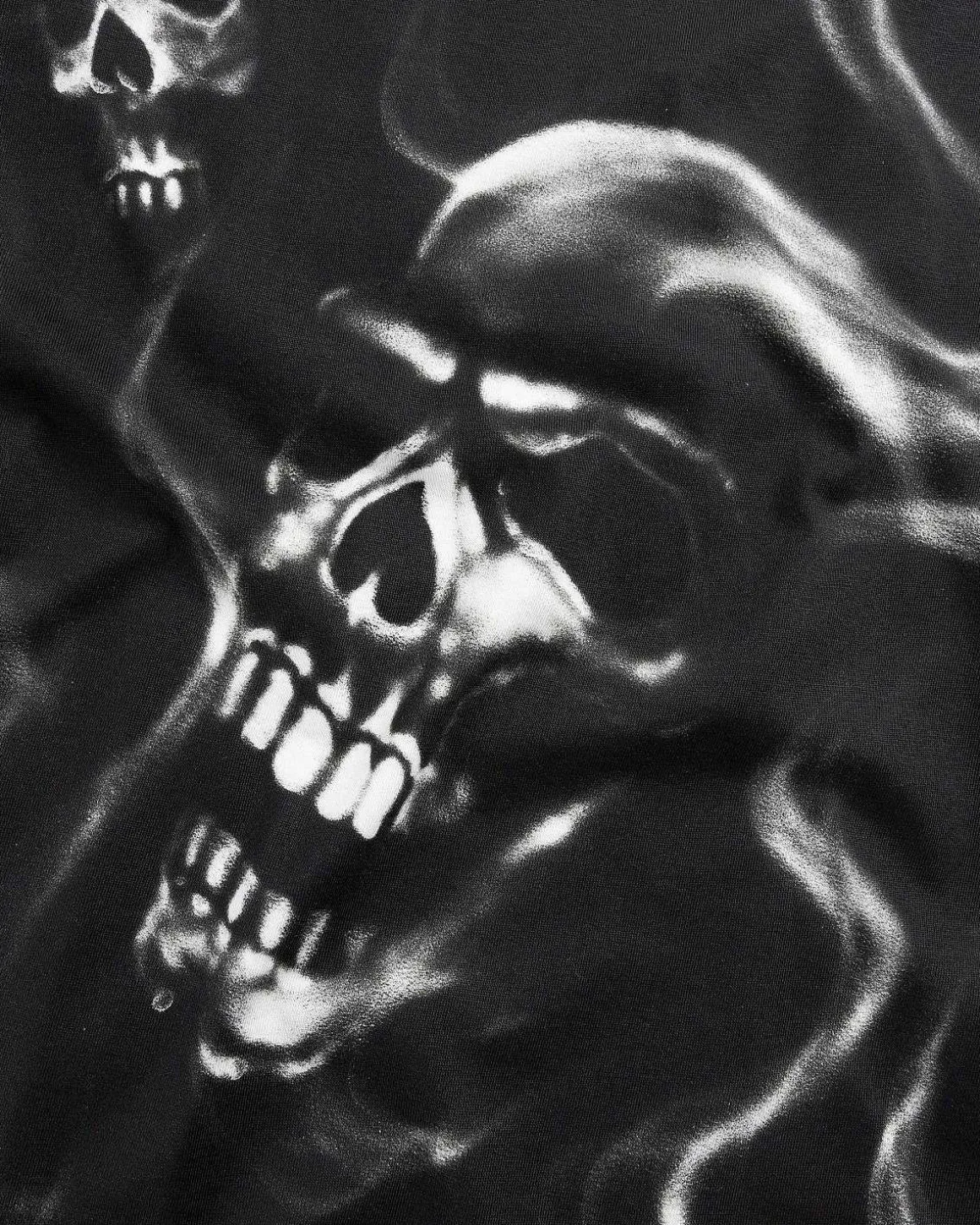 Alko Airbrush Skull T-Shirt Sort