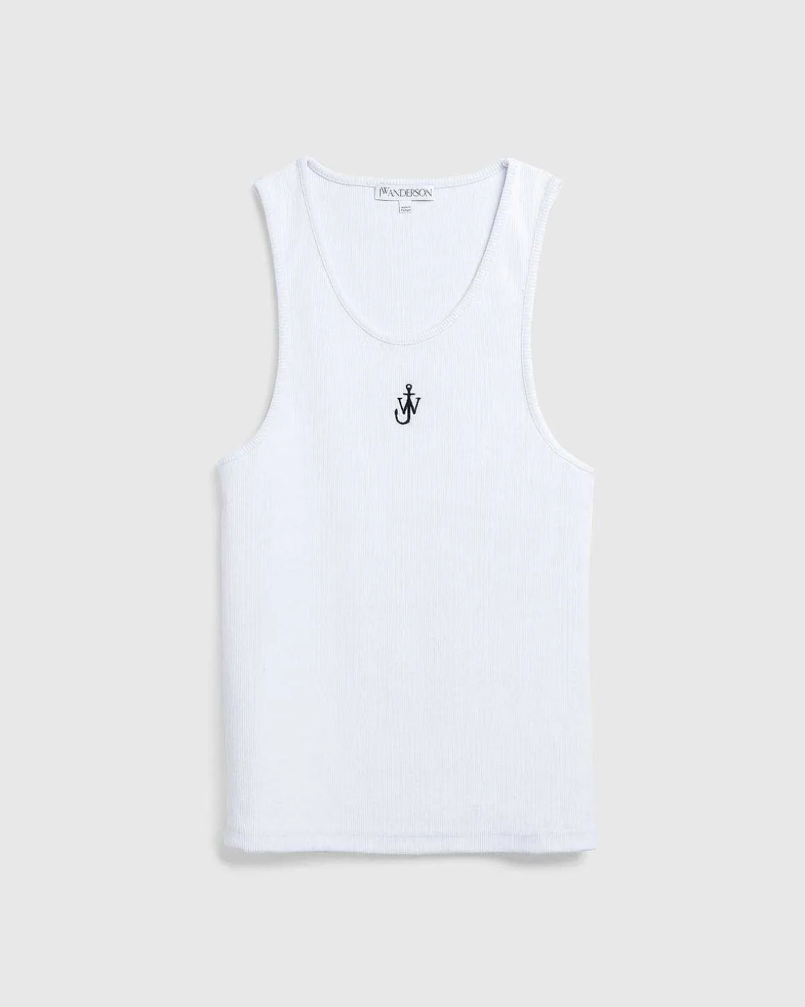 Anchor Embroidery Tank Top Hvid