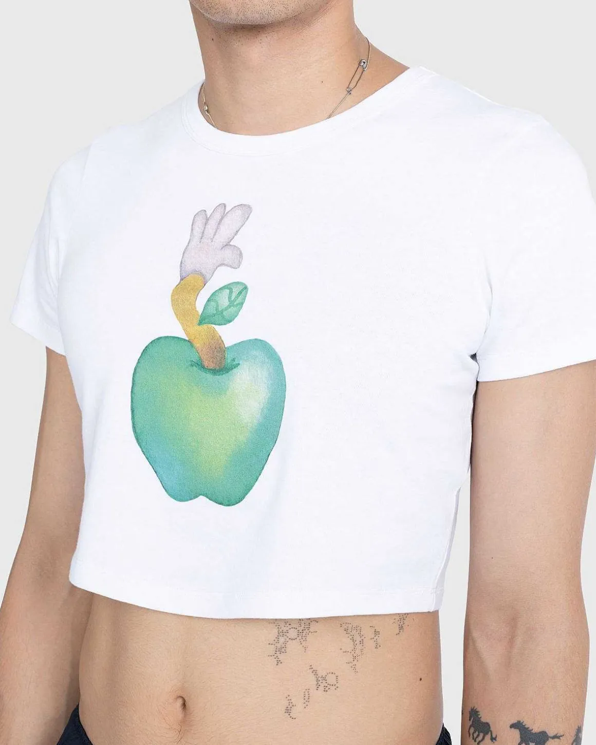 Apple Baby Tee Hvid