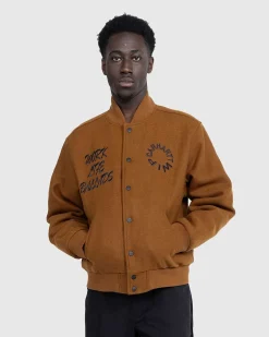 Arbejde Varsity Bomber Deep Hamilton Brown