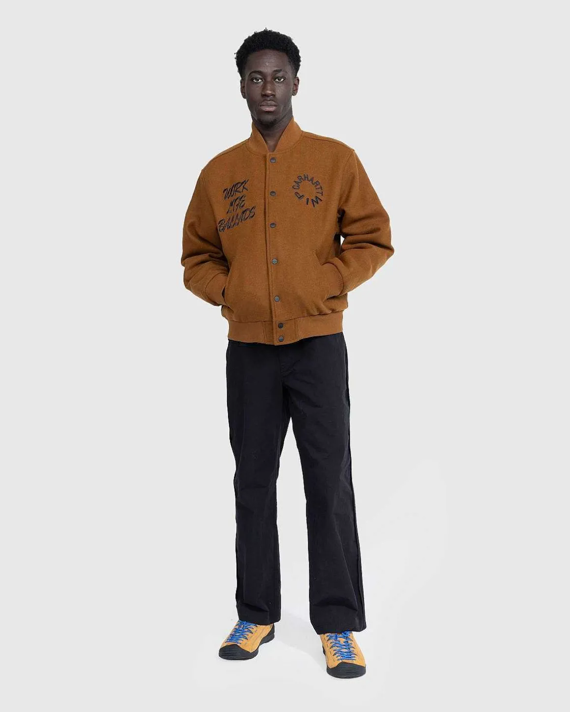 Arbejde Varsity Bomber Deep Hamilton Brown