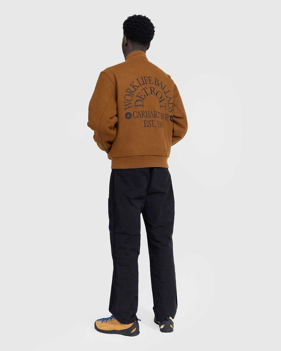 Arbejde Varsity Bomber Deep Hamilton Brown