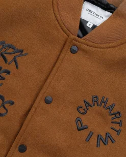 Arbejde Varsity Bomber Deep Hamilton Brown