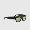 Ayreen Black Acetate/Varm Oliven
