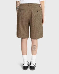Banned Houndstooth Shorts Brun