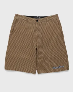 Banned Houndstooth Shorts Brun
