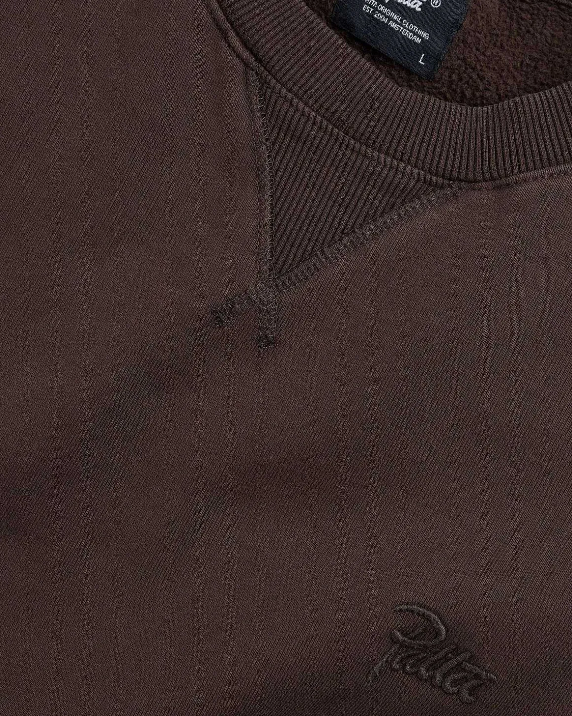 Basic Pigment Dye Pocket Crewneck Sweater Delicioso