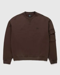 Basic Pigment Dye Pocket Crewneck Sweater Delicioso