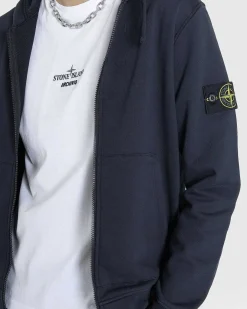 Beklaedningsfarvet Sweatshirt Med Rund Hals, Marinebla