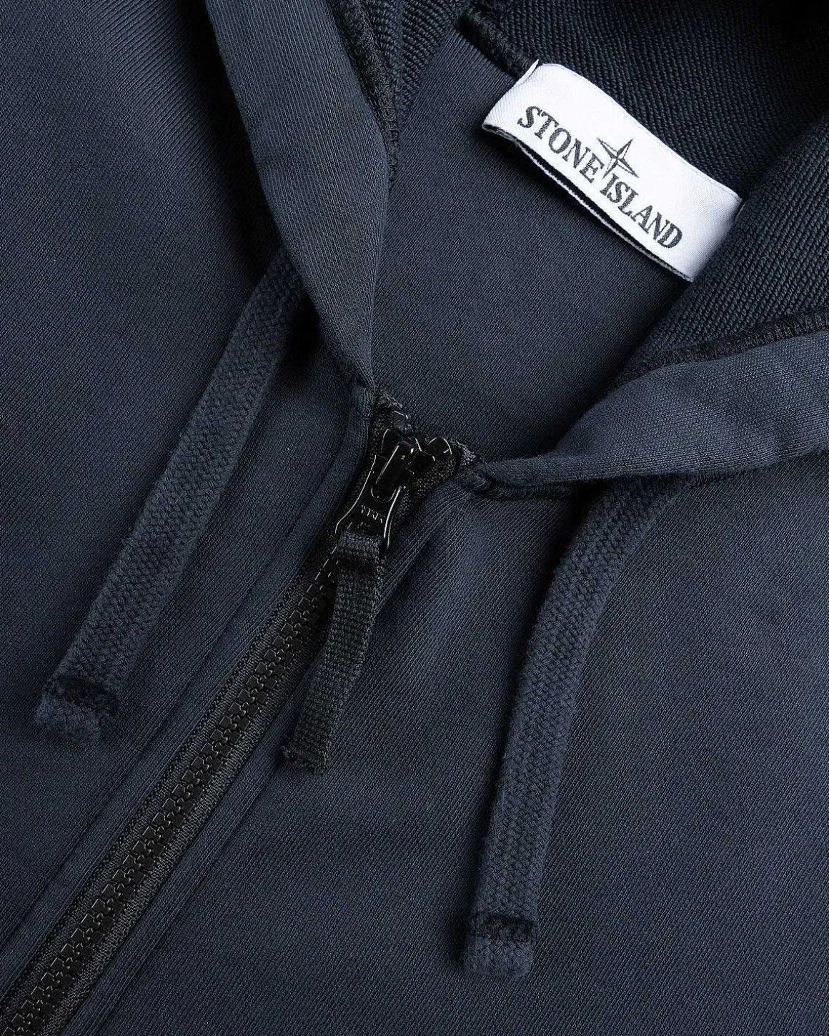 Beklaedningsfarvet Sweatshirt Med Rund Hals, Marinebla