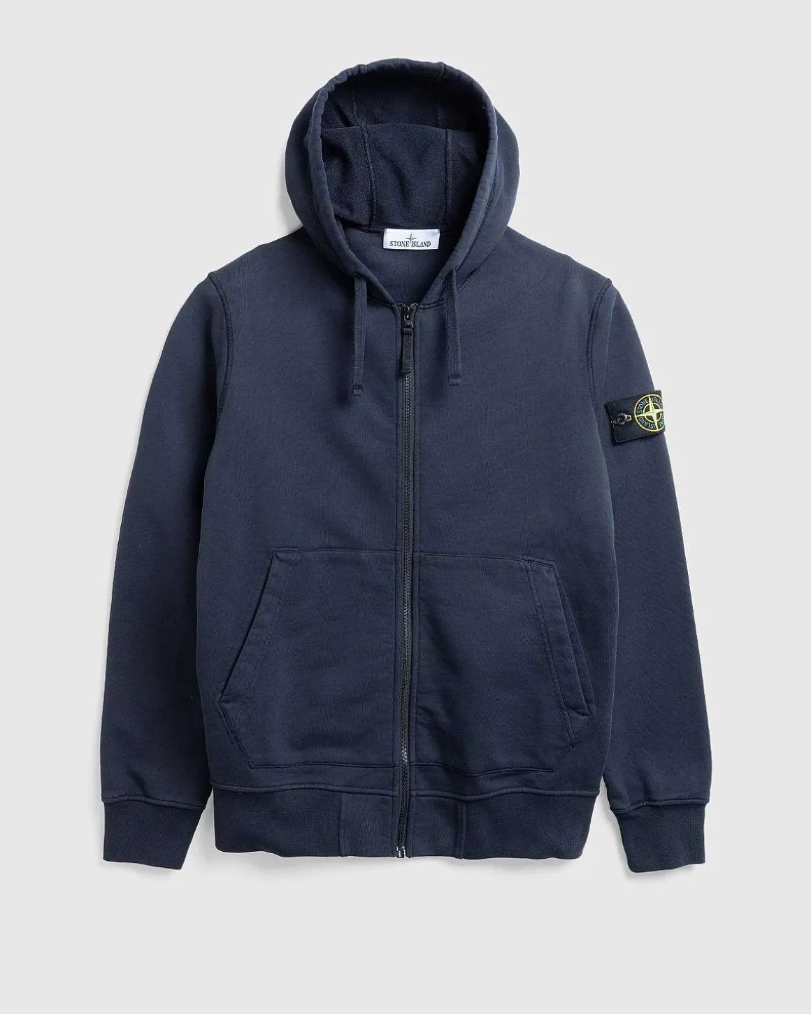 Beklaedningsfarvet Sweatshirt Med Rund Hals, Marinebla