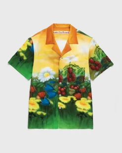 Blomster Airbrush Button-Up Skjorte Multi