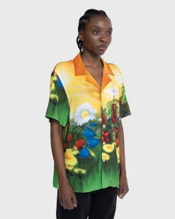 Blomster Airbrush Button-Up Skjorte Multi