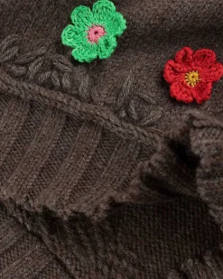 Blomsterstrik Brun