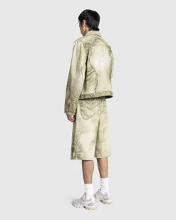 Bolget Denimjakke Gron/Multi