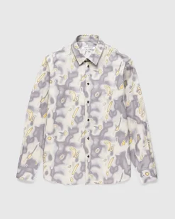 Bomuld Heat Map Print Skjorte Gra
