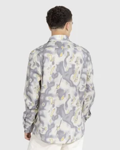 Bomuld Heat Map Print Skjorte Gra
