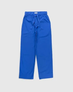 Bomuld Poplin Pyjamas Bukser Royal Blue