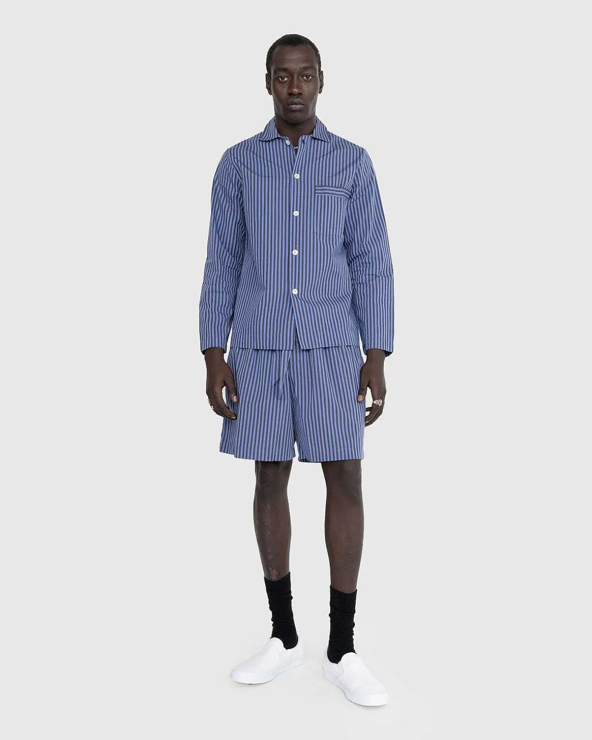 Bomuld Poplin Pyjamas Skjorte Verneuil Stripes