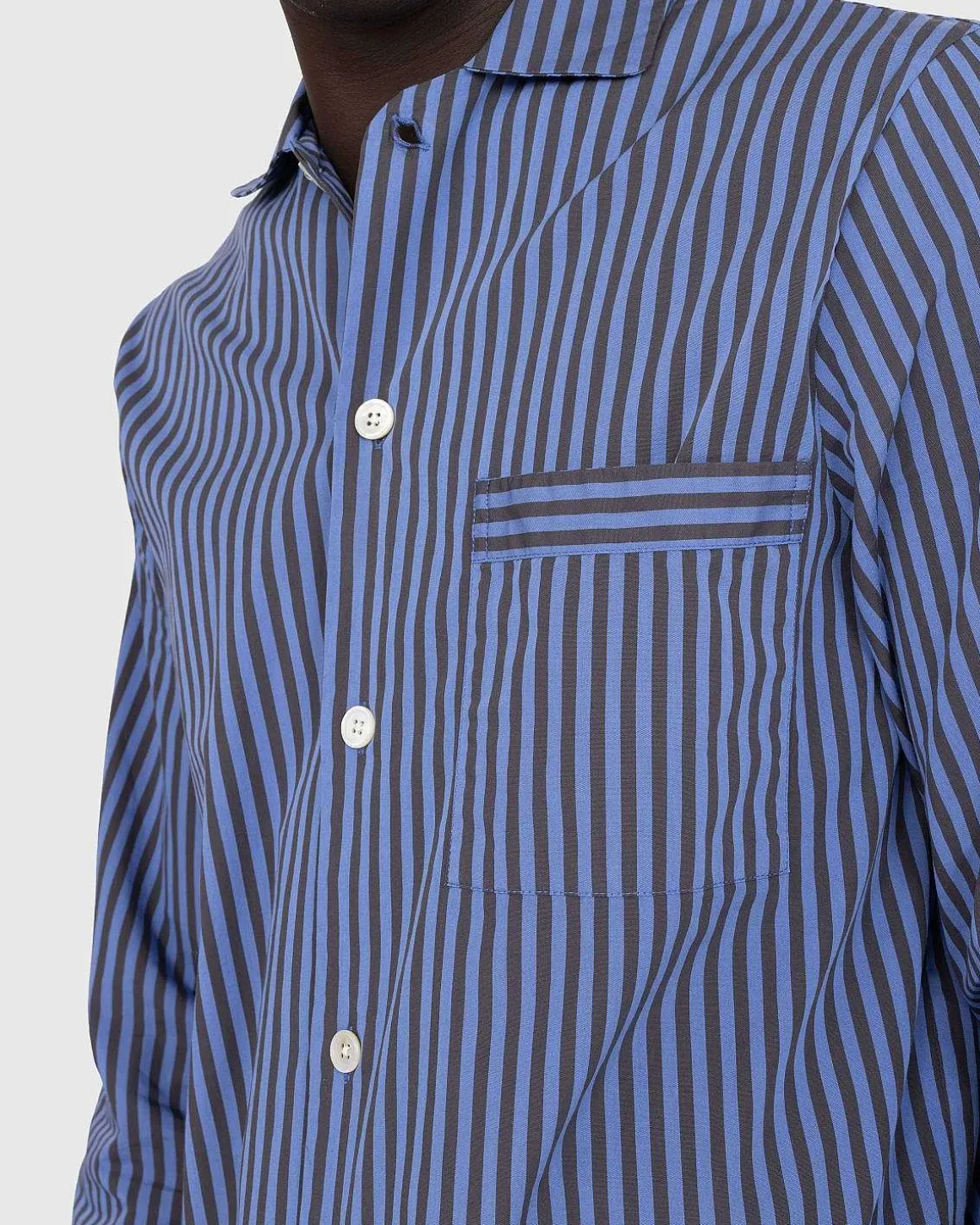 Bomuld Poplin Pyjamas Skjorte Verneuil Stripes