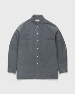 Bomuld Poplin Skjorte Gra