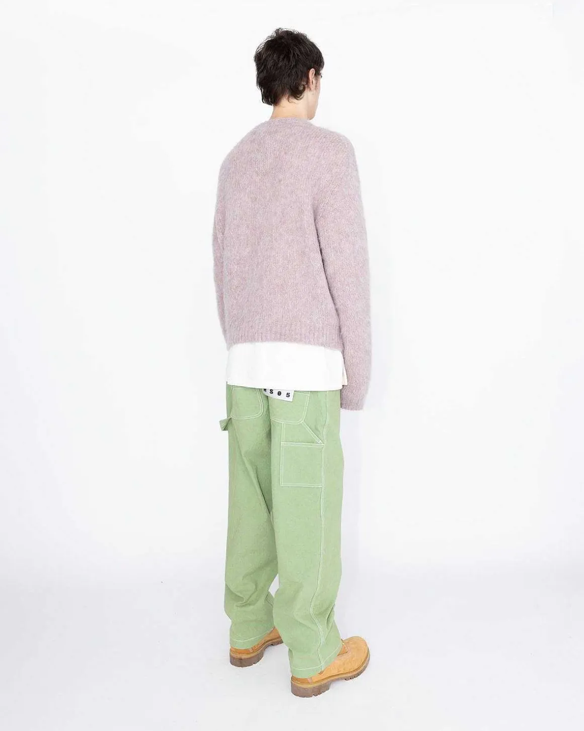Borstet Alpaca Cardigan Pale Rose