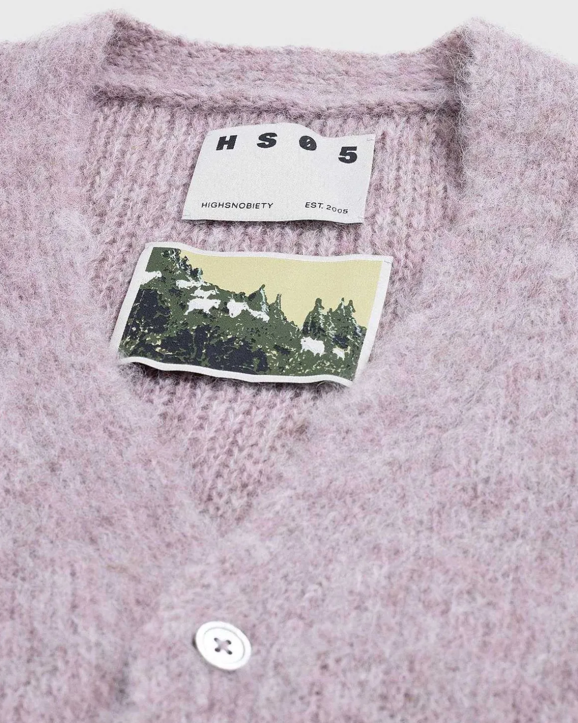 Borstet Alpaca Cardigan Pale Rose