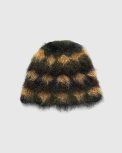 Borstet Mohair Muslingeskal Bucket Hat Forest Camo
