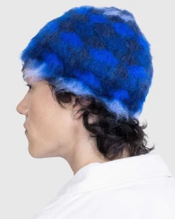 Borstet Mohair Muslingeskal Bucket Hat Merlin Blue