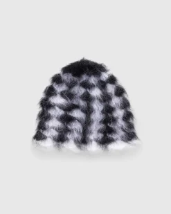 Borstet Mohair Muslingeskal Bucket Hat Jester White