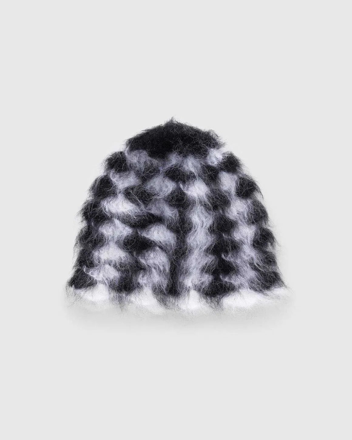 Borstet Mohair Muslingeskal Bucket Hat Jester White