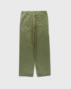 Borstet Nylon Trackpants Gron
