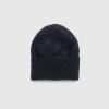 Borstet Super Kid Mohair Beanie Sort