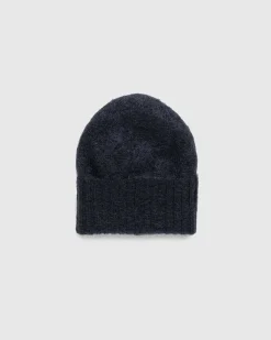 Borstet Super Kid Mohair Beanie Sort