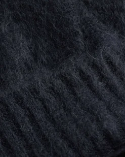 Borstet Super Kid Mohair Beanie Sort
