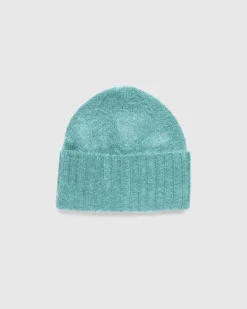 Borstet Super Kid Mohair Beanie Jade Gron