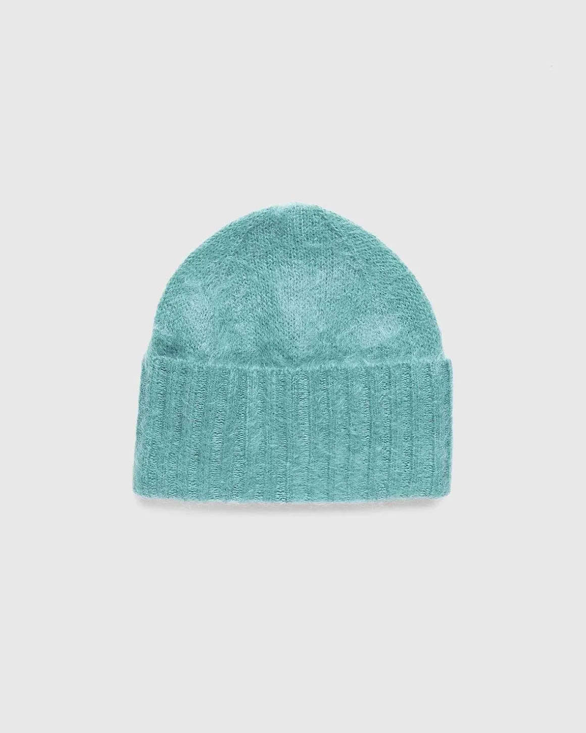 Borstet Super Kid Mohair Beanie Jade Gron