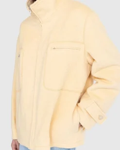 Borstet Suri Alpaca Mohair Blouson Gul
