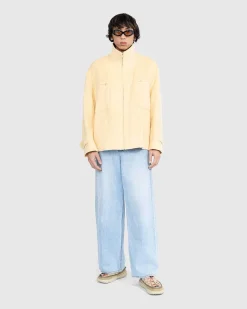Borstet Suri Alpaca Mohair Blouson Gul