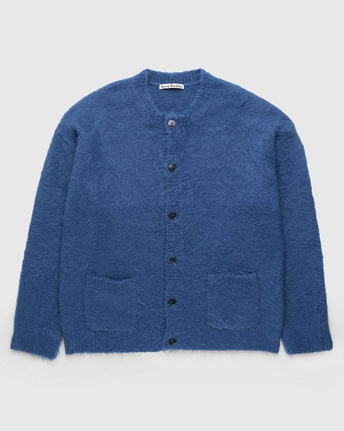 Borstet Uld Cardigan Bla