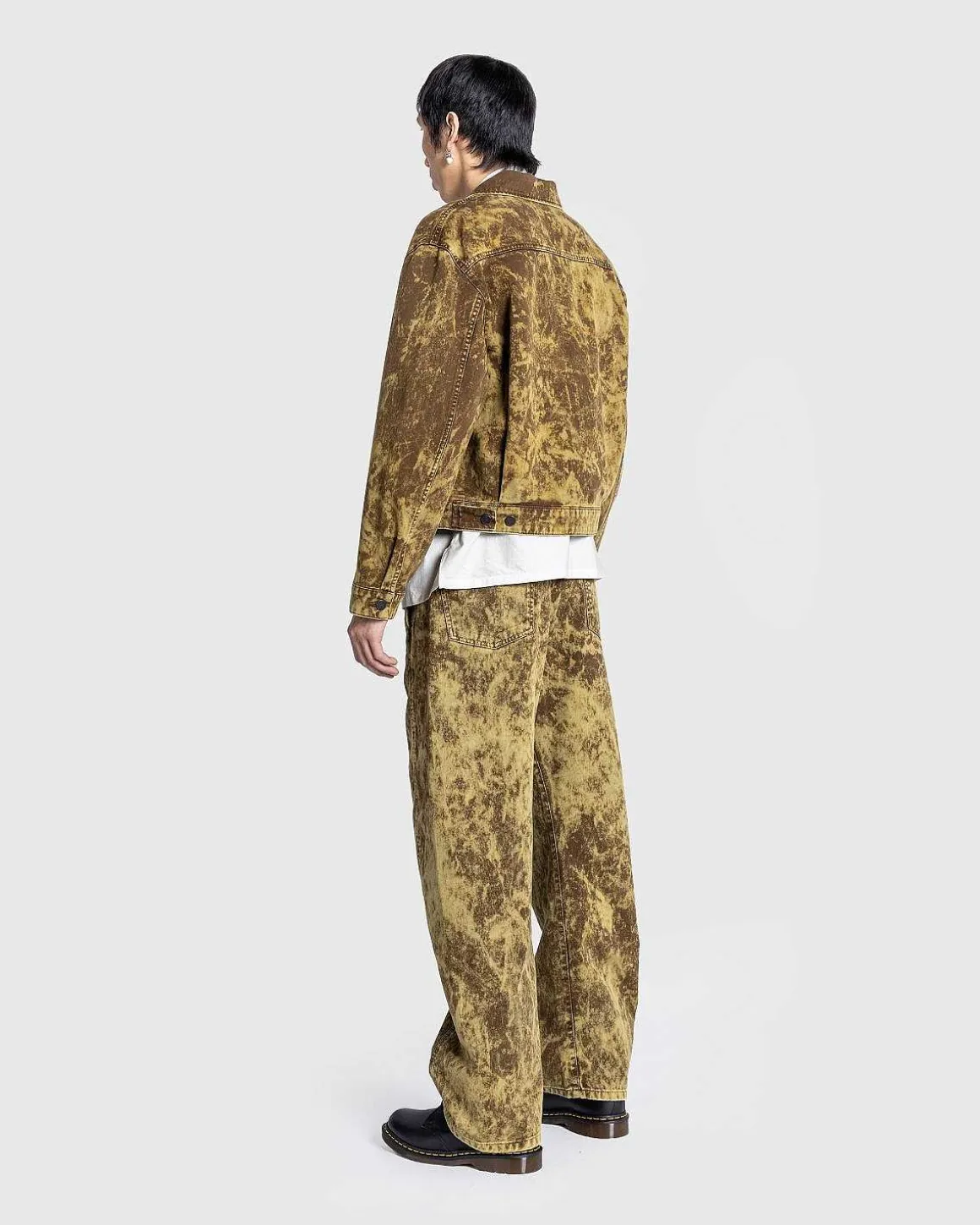 Boxy Trucker Jacket Denim Acid Snow Bronze
