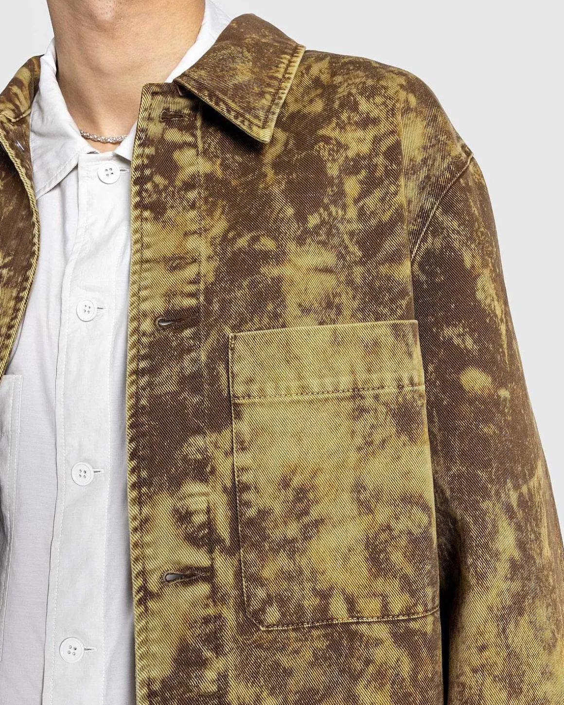 Boxy Trucker Jacket Denim Acid Snow Bronze
