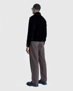 Bred Udskarne Jeans, Vasket Brun